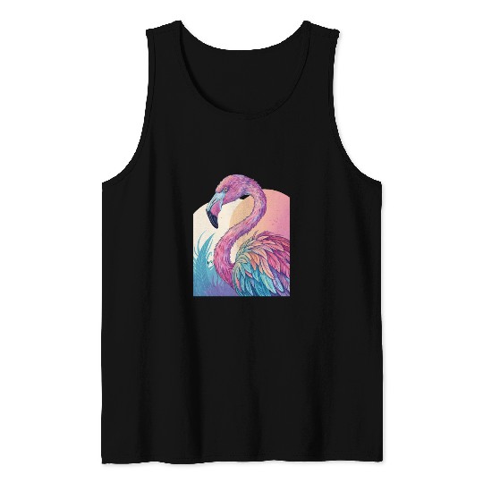 Psychedelic Flamingo Tank Tops