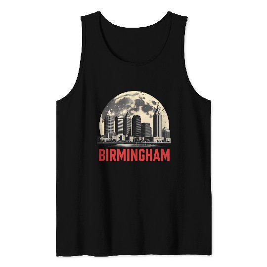 Birmingham City Albm Skyline Full Moon Tank Tops
