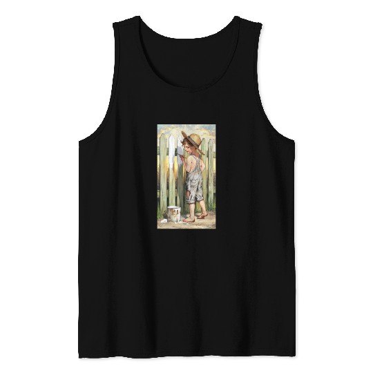 a vintage inspired charcoal and colored Gnkjj Tank Tops