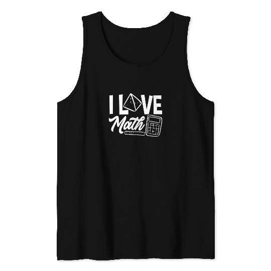 Math Teacher I Love Math Geometric Vibes Tank Tops
