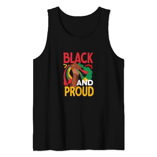 Juneteenth Black And Proud Tank Tops