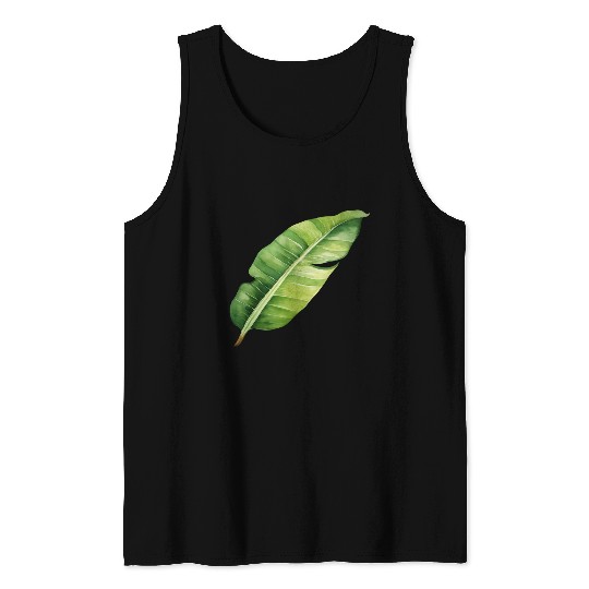 Green Banana Leaf Tank Tops