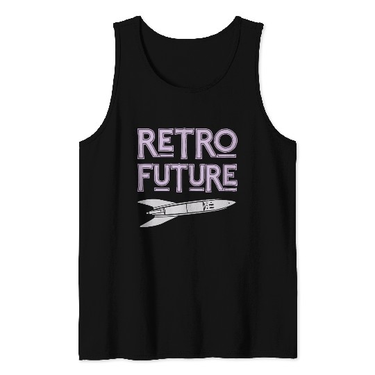 Retro Future Rocket Nostalgia Tank Tops