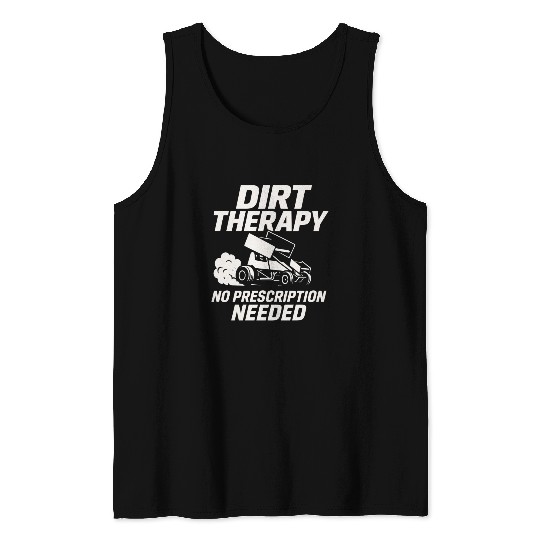 Sprint Car Racing Dirt Track Speed Oval Race Tank Tops