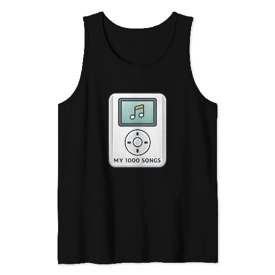 My 1000 Songs MP3 Player Retro 2000s Y2K Tank Tops