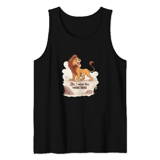 Lonely Lion Longing Tank Tops