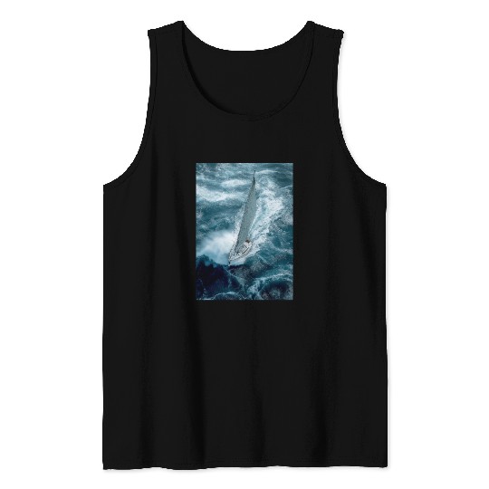 Fearless Voyage in Turbulent Waters Tank Tops