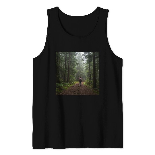 Enchanted Forest Nature Scene Tank Tops