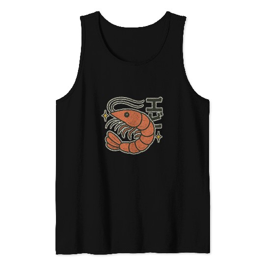 Kawaii Shrimp Japanese Tank Tops