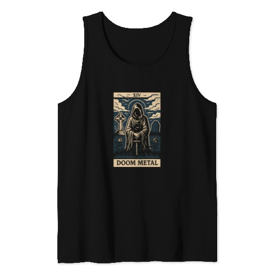 Dooom Metal Tarot Card – Shadows, Sorcery & Solitud Tank Tops