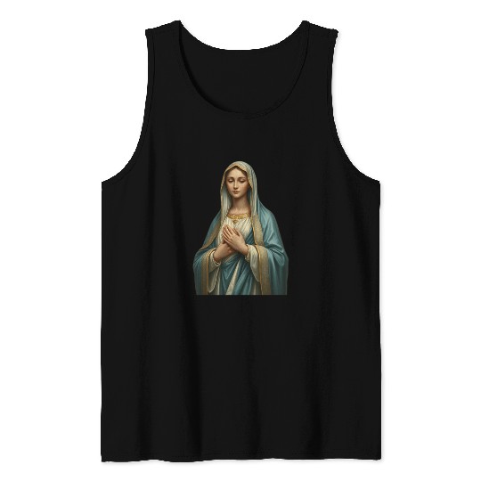 Madonna and Child Divine Embrace Tank Tops