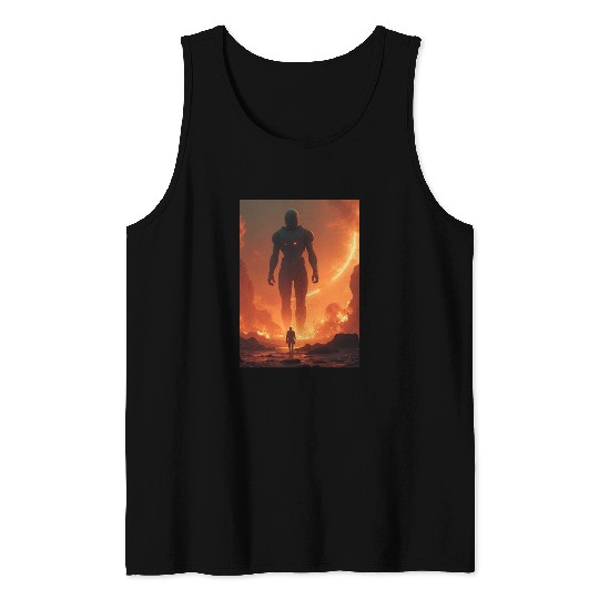 Giant Alien Overwatch Scene Tank Tops