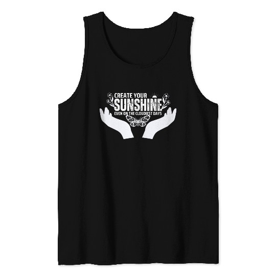 Hopeful Sunshine Motivational Quote Tank Tops