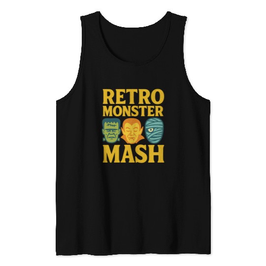 Retro Monster Mash Tank Tops Design