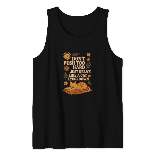 Relaxing Cat Nap Inspirational Design Tank Tops