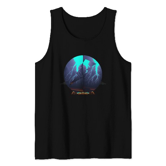 Royal Blue Lightning Tank Tops
