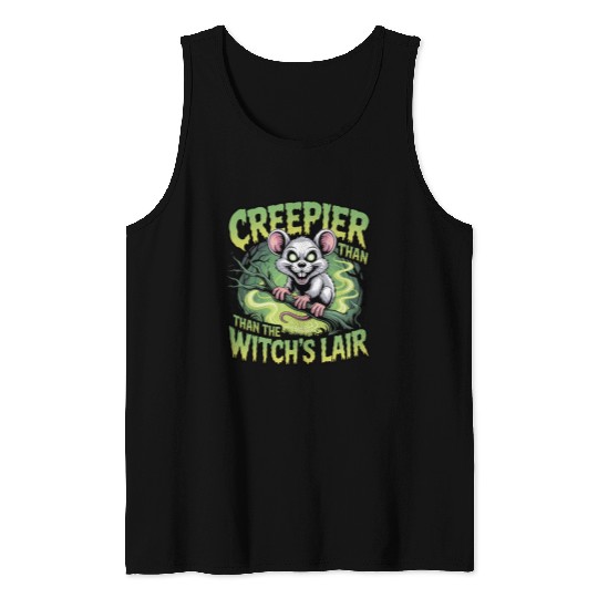 Creeper Mouse in Witch's Lair Design Tank Tops