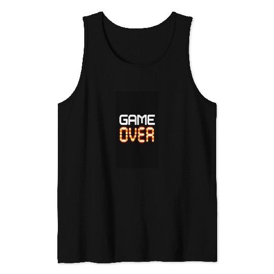 Game Over Digital LED Typography Tank Tops