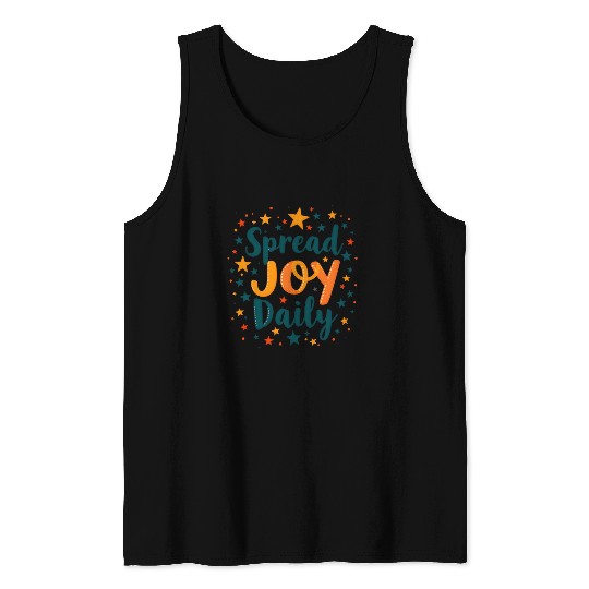 Joyful Spread Celebratory Design Tank Tops