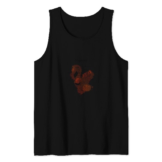 Negroni Cocktail Illustration Classic Hand-Drawn Tank Tops