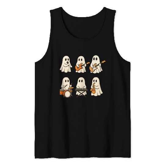 Ghost Band Musical Ensemble Tank Tops