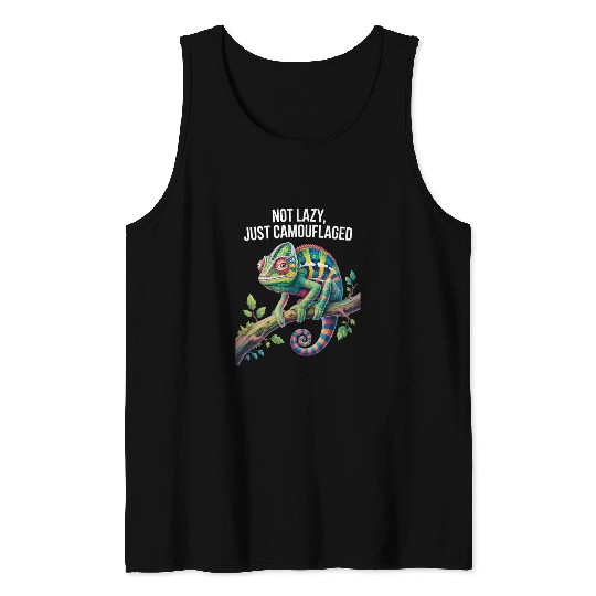 Camouflaged Chameleon Pride Tank Tops
