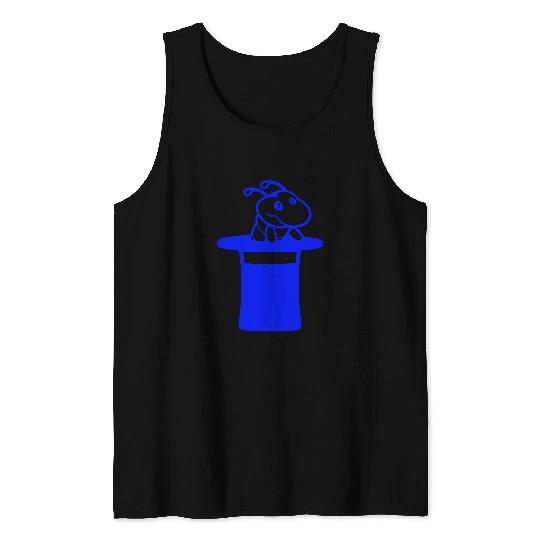 Caterpillar top hat magician wizard magic trick Tank Tops