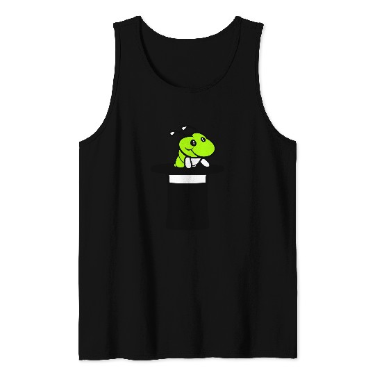Caterpillar top hat magician wizard magic trick Tank Tops
