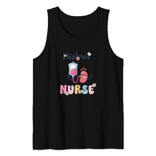 Dialysis Nurse Illustration Tank Tops