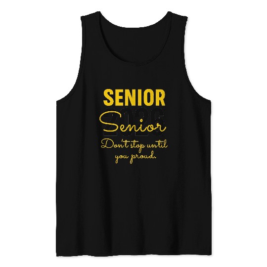 Senior 2026 Distressed Number Design Class of 2026 Tank Tops