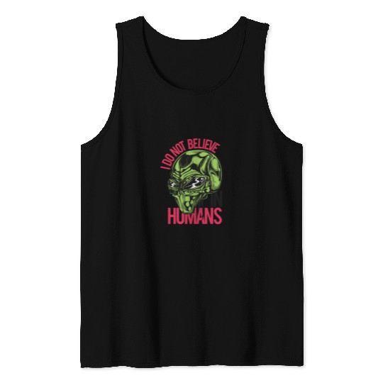 Alien Skull with Mind Control Tank Tops
