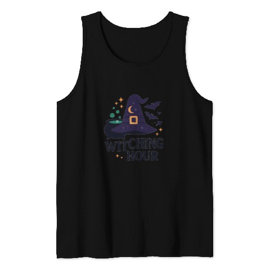 Witching Hour Night Scene Design Tank Tops