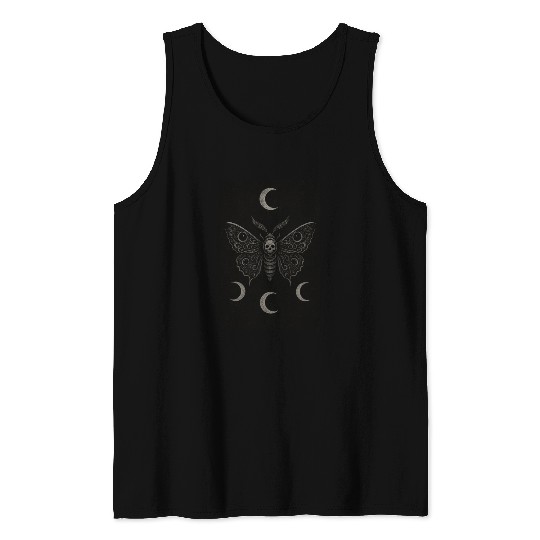 Dark Celestial Butterfly Tapestry Tank Tops