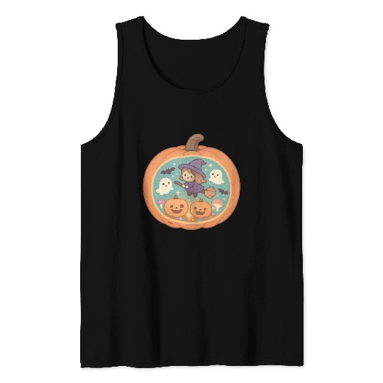 Halloween Kids Friendly Ghost Tank Tops Artwork