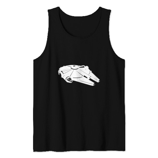 Millennium Falcon White Tank Tops