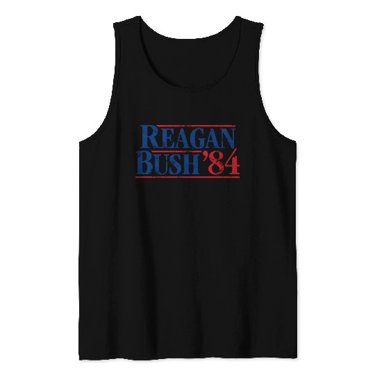 Distressed Reagan - Bush ’84 Tank Tops