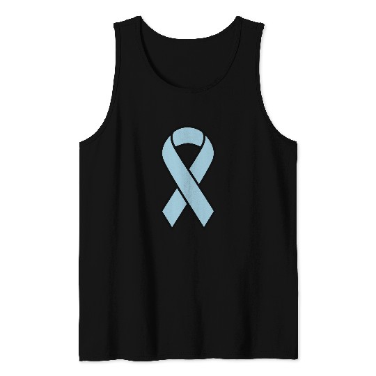 Light Blue Prostate Cancer Ribbon Tank Tops