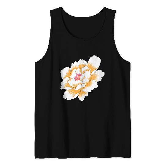DELICATE YELLOW PASTEL PEONY Tank Top