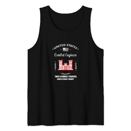 combat engineer, us army combat engineer, army com Tank Tops