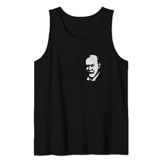 Time spent with cats is never wasted Sigmund Freud Tank Top