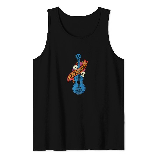 Disney Pixar Coco | Guitar Sugar Skulls Typography Tank Top