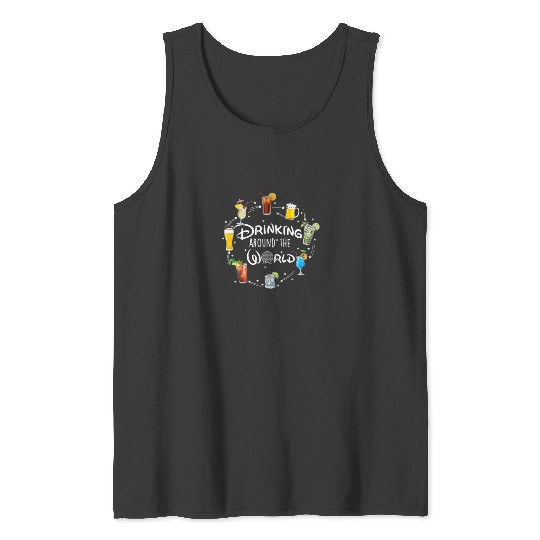 Drinking Around The World Funny Drinking Tank Top