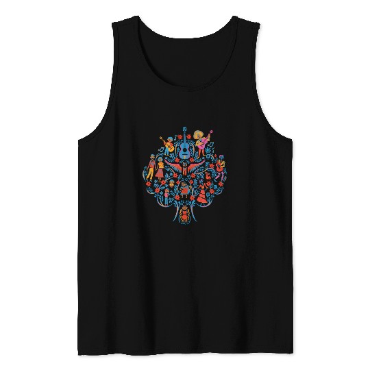 Disney Pixar Coco | Colorful Character Tree Tank Top