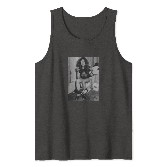 Ozzy Osbourne on a toilet Tank Tops,  1948-2025 Tank Tops, Tribute to the Prince of Darkness, Metal Legend, Vintage Rock Tank Tops, Gift for BS fans