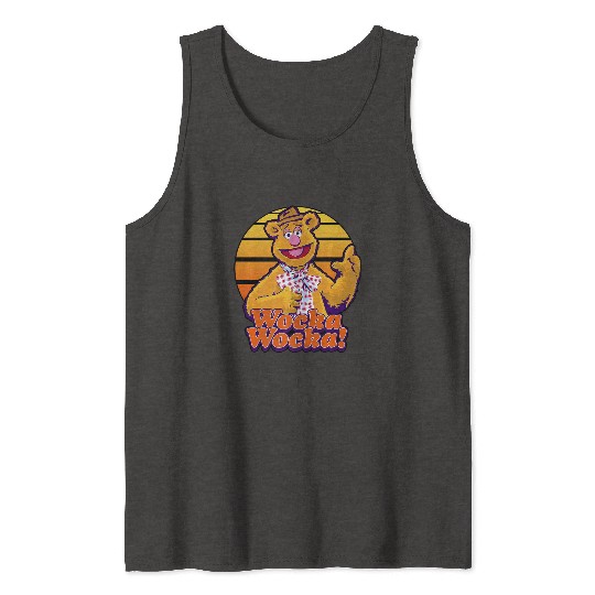 Disneyss The Muppets Fozzie Bear Wocka Wocka Portrait Tank Tops