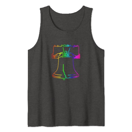 Rainbow Liberty Bell Tank Tops