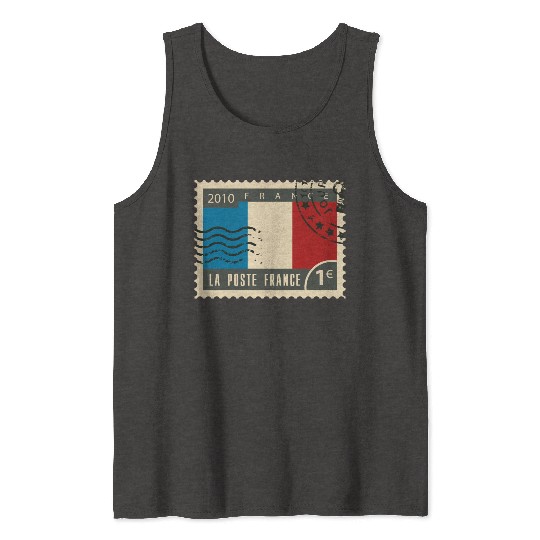 france post stamp Tank Tops
