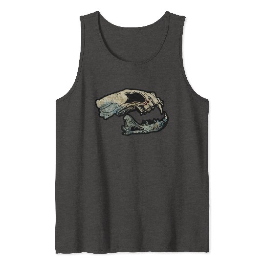 cat skull Tank Tops
