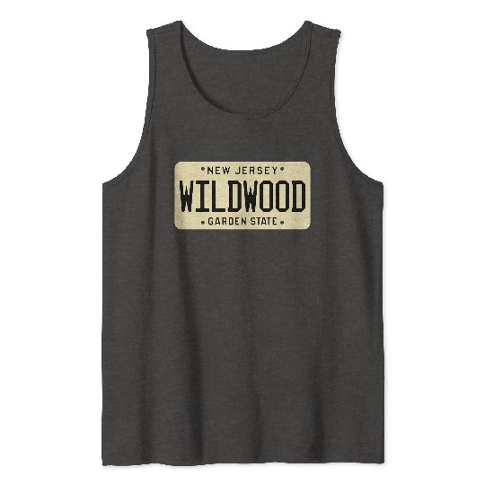 Wildwood New Jersey License Plate Tank Tops