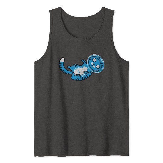 Space cat Tank Tops